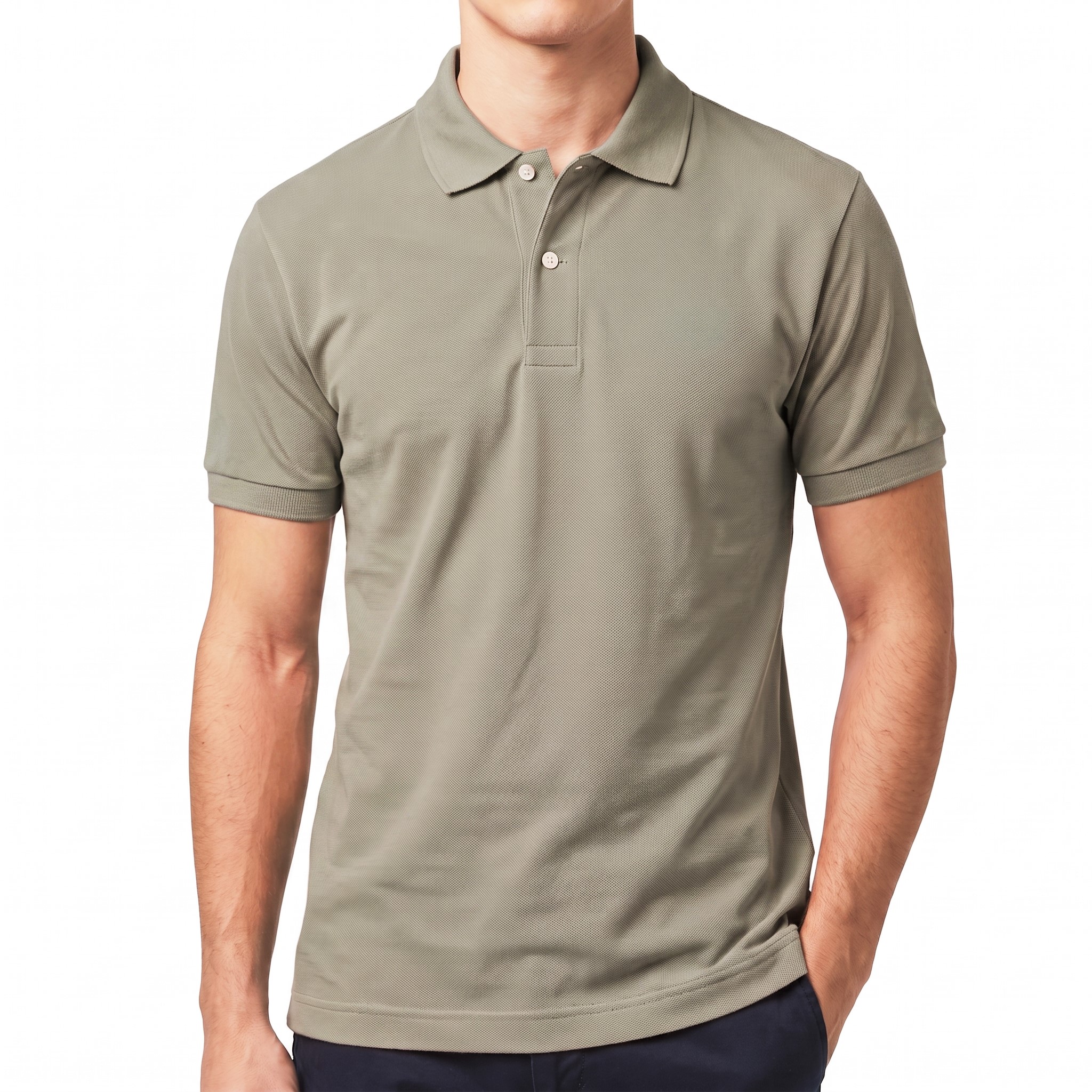 Men's Short Sleeve Collared Cotton Pique Polo T-Shirt